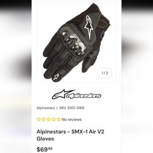 Alpinestars SMX-1 Air V2 Motorcycle Gloves